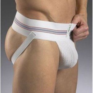 DUKE ATHLETIC SUPPORTER Jockstrap  LARGE (38"-44") White  New